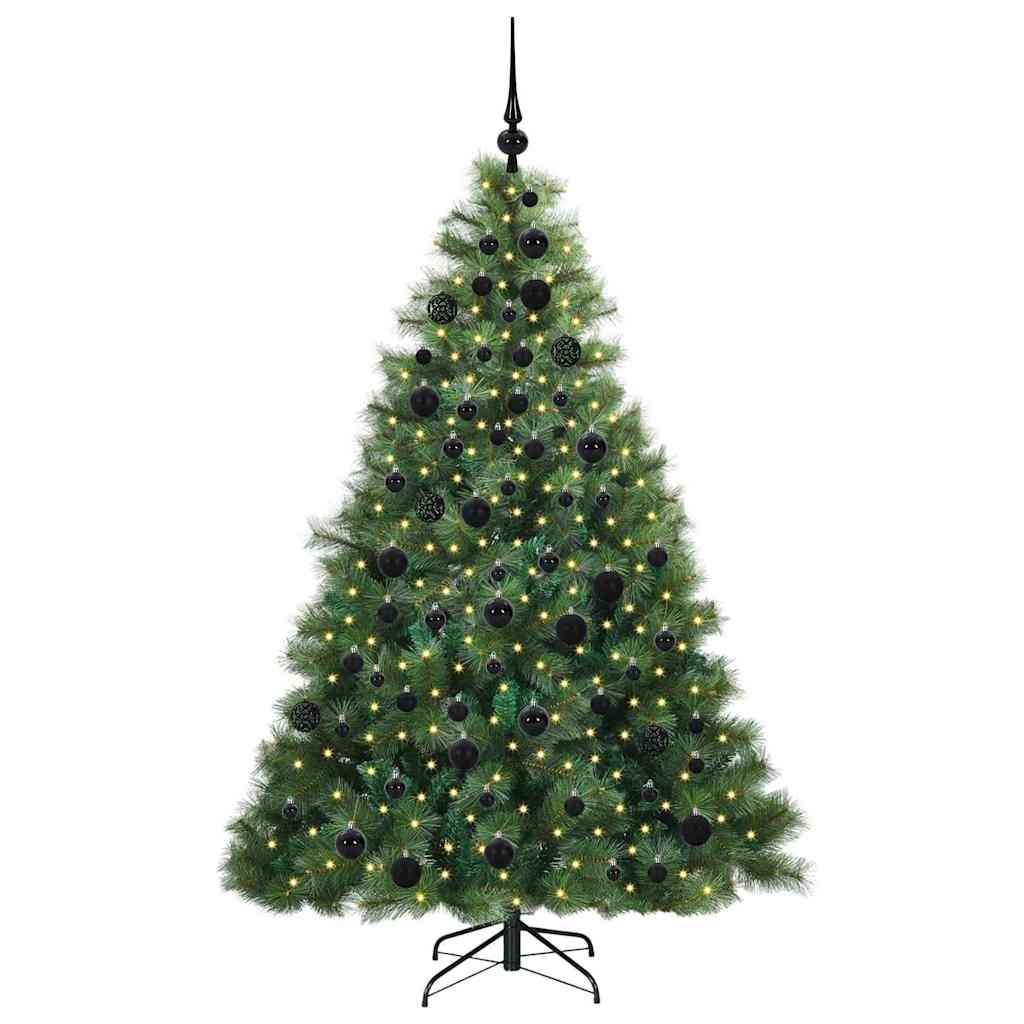 Artificial Christmas Tree with 300 LEDs Green 180 cm PE and PVC