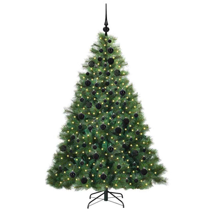 Artificial Christmas Tree with 300 LEDs Green 180 cm PE and PVC