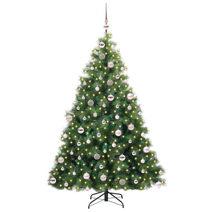 Artificial Christmas Tree with 300 LEDs Green 180 cm PE and PVC