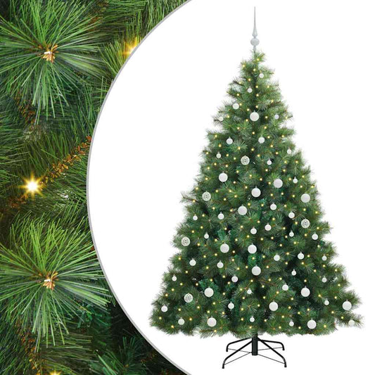 Artificial Christmas Tree with 300 LEDs Green 180 cm PE and PVC