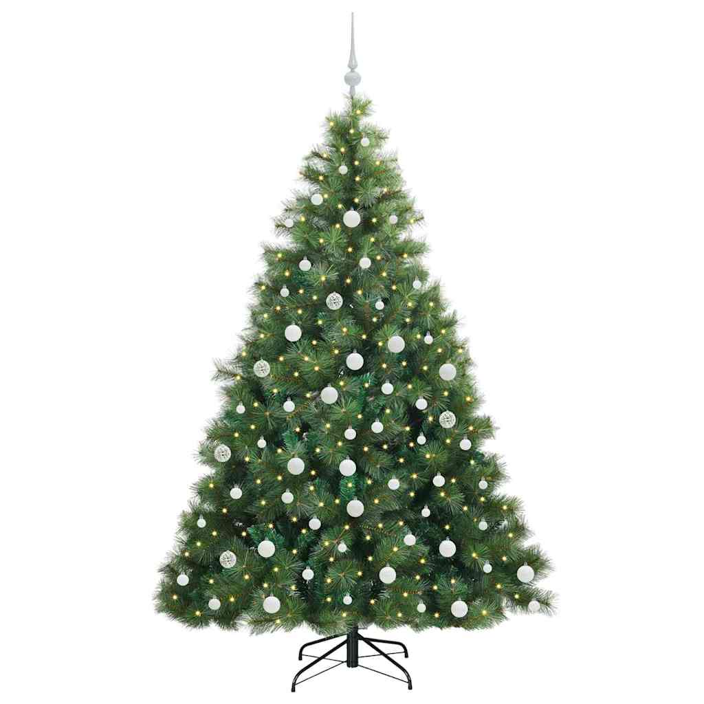 Artificial Christmas Tree with 300 LEDs Green 180 cm PE and PVC