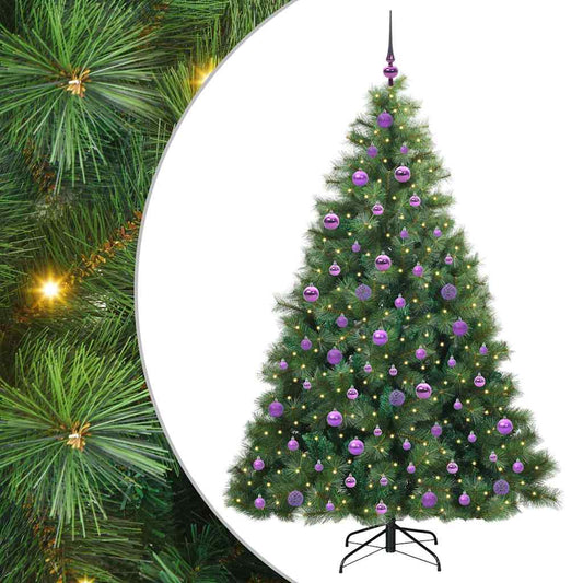 Artificial Christmas Tree with 300 LEDs Green 180 cm PE and PVC