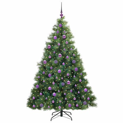 Artificial Christmas Tree with 300 LEDs Green 180 cm PE and PVC
