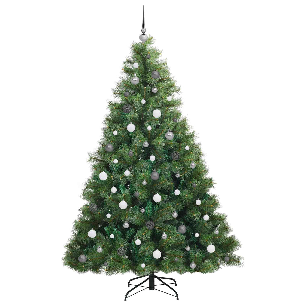 Artificial Christmas Tree with 300 LEDs Green 210 cm PE and PVC