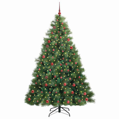 Artificial Christmas Tree with 300 LEDs Green 210 cm PE and PVC