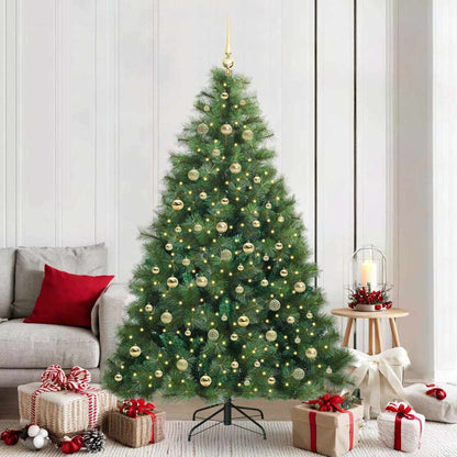 Artificial Christmas Tree with 300 LEDs Green 210 cm PE and PVC