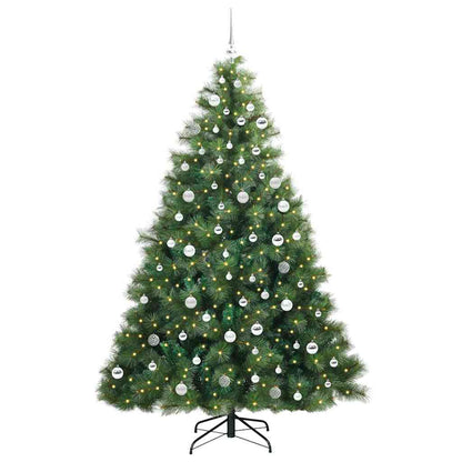 Artificial Christmas Tree with 300 LEDs Green 210 cm PE and PVC