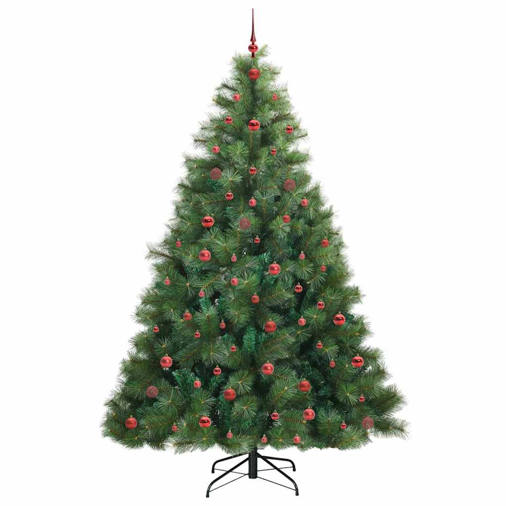Artificial Christmas Tree with 300 LEDs Green 240 cm PE and PVC