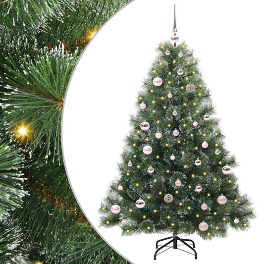 Artificial Christmas Tree with 150 LEDs Green 150 cm PE and PVC