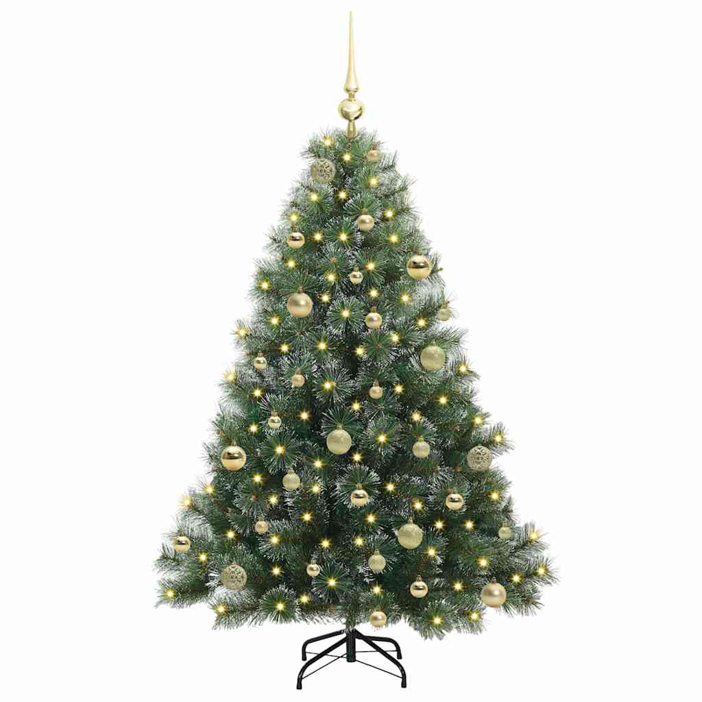 Artificial Christmas Tree with 150 LEDs Green 150 cm PE and PVC