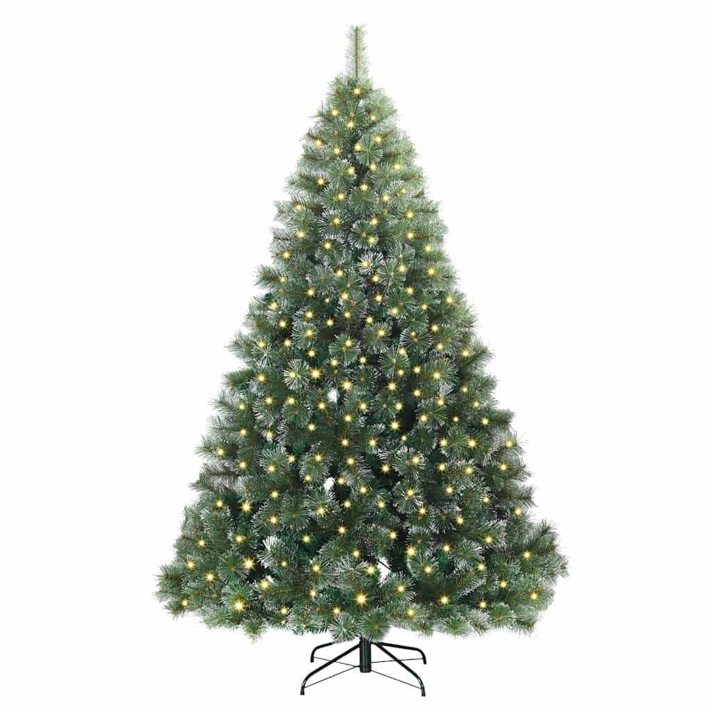 Artificial Christmas Tree with 300 LEDs Green 180 cm PE and PVC