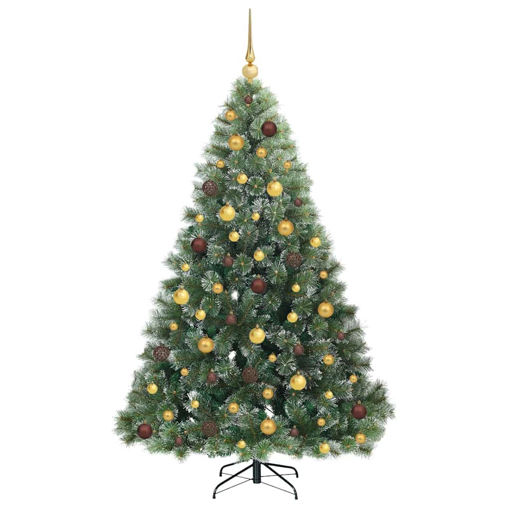 Artificial Christmas Tree with 300 LEDs Green 180 cm PE and PVC
