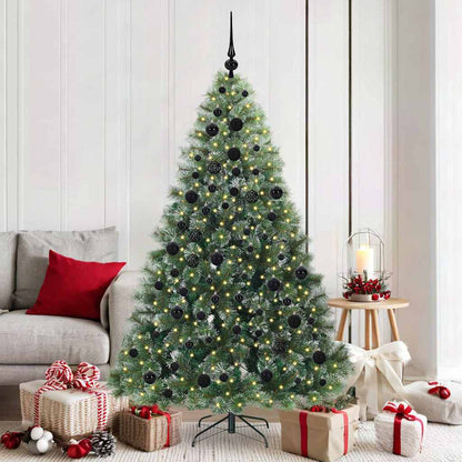 Artificial Christmas Tree with 300 LEDs Green 180 cm PE and PVC