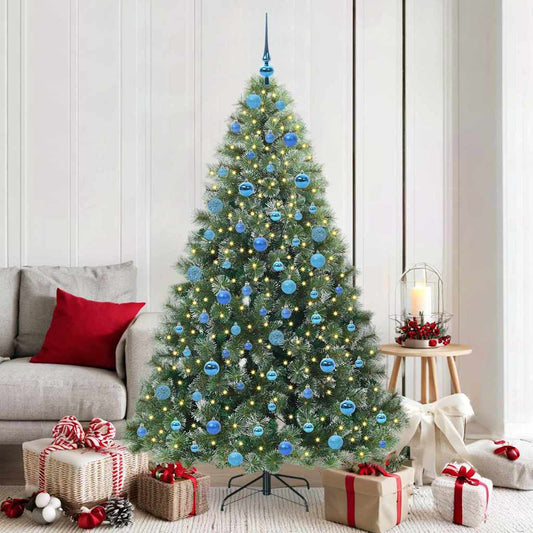 Artificial Christmas Tree with 300 LEDs Green 180 cm PE and PVC