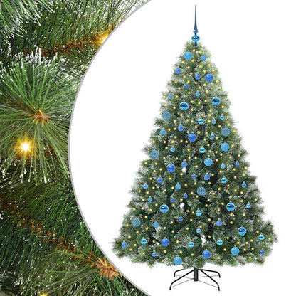 Artificial Christmas Tree with 300 LEDs Green 180 cm PE and PVC