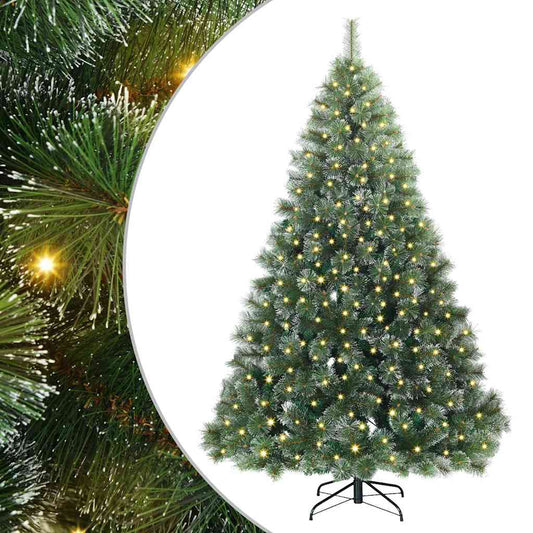 Artificial Christmas Tree with 300 LEDs Green 210 cm PE and PVC