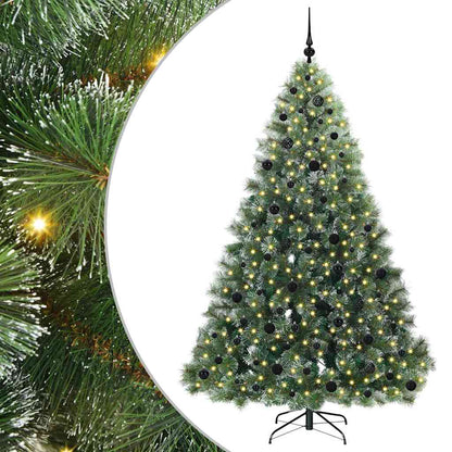 Artificial Christmas Tree with 300 LEDs Green 210 cm PE and PVC