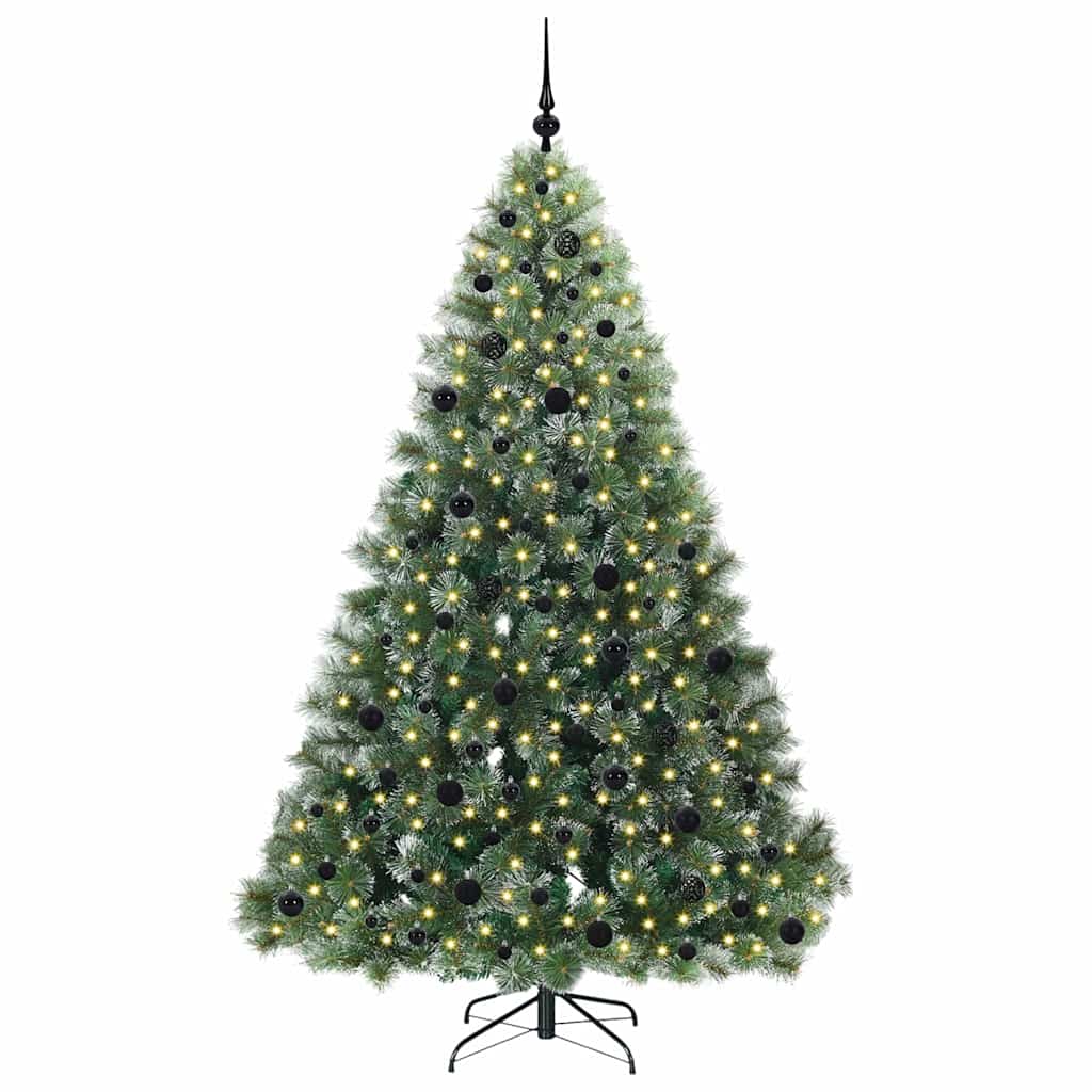 Artificial Christmas Tree with 300 LEDs Green 210 cm PE and PVC
