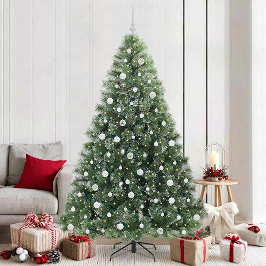 Artificial Christmas Tree with 300 LEDs Green 210 cm PE and PVC
