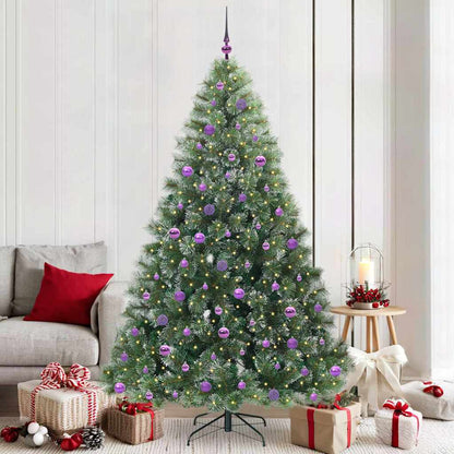 Artificial Christmas Tree with 300 LEDs Green 210 cm PE and PVC