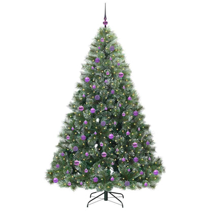 Artificial Christmas Tree with 300 LEDs Green 210 cm PE and PVC