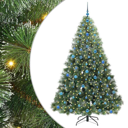 Artificial Christmas Tree with 300 LEDs Green 210 cm PE and PVC