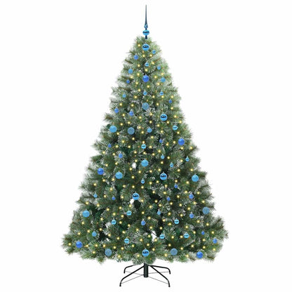 Artificial Christmas Tree with 300 LEDs Green 210 cm PE and PVC