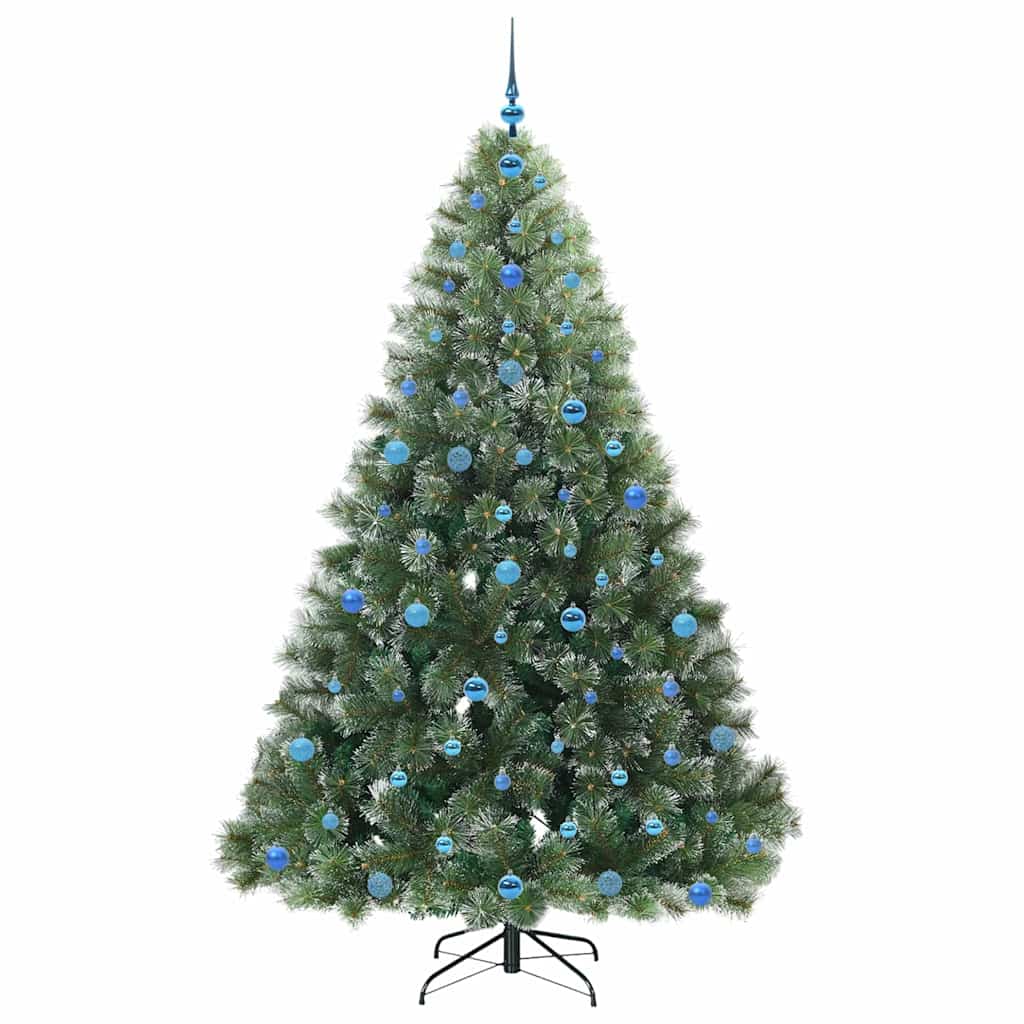 Artificial Christmas Tree with 300 LEDs Green 210 cm PE and PVC