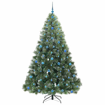 Artificial Christmas Tree with 300 LEDs Green 210 cm PE and PVC