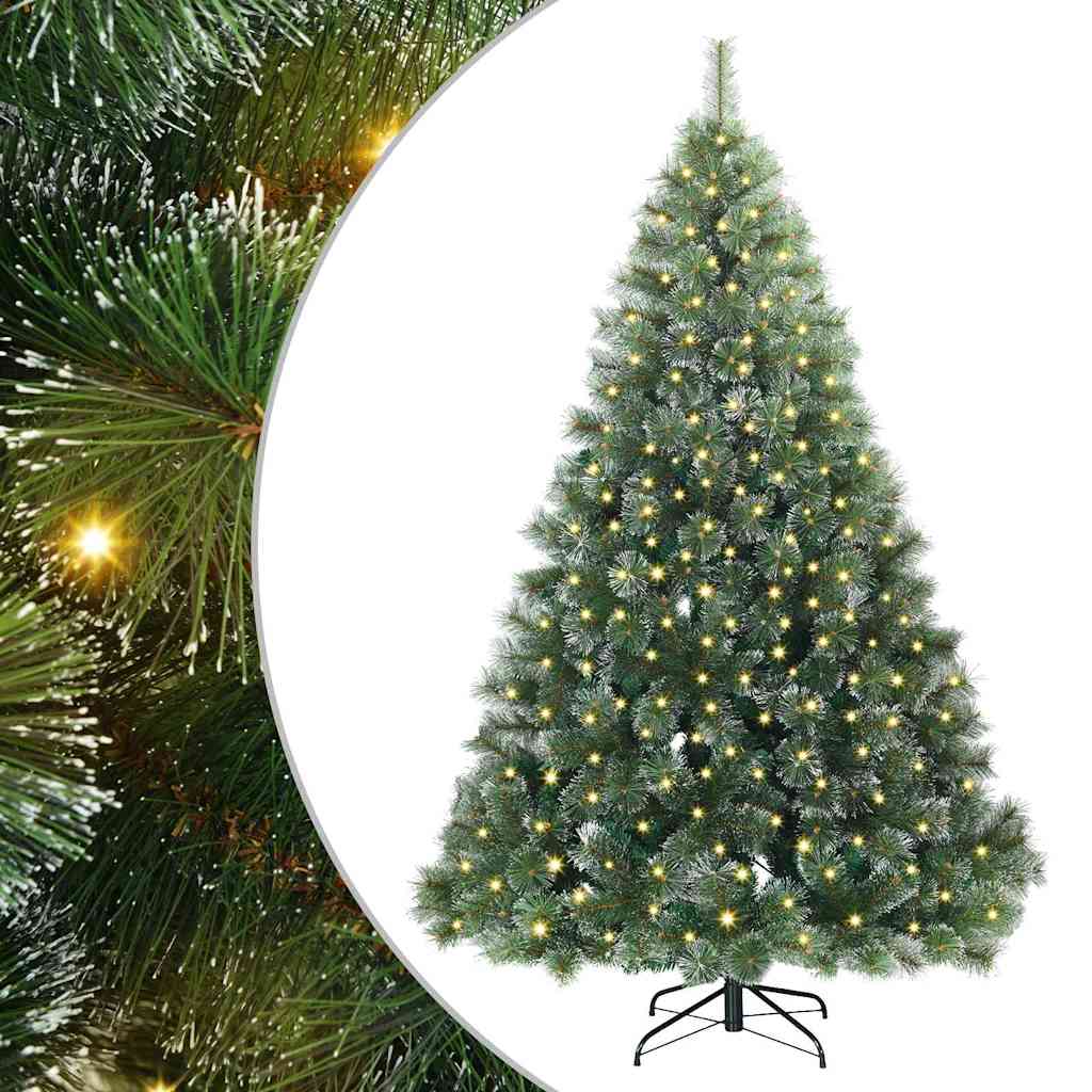 Artificial Christmas Tree with 300 LEDs Green 240 cm PE and PVC