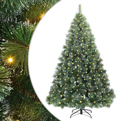 Artificial Christmas Tree with 300 LEDs Green 240 cm PE and PVC