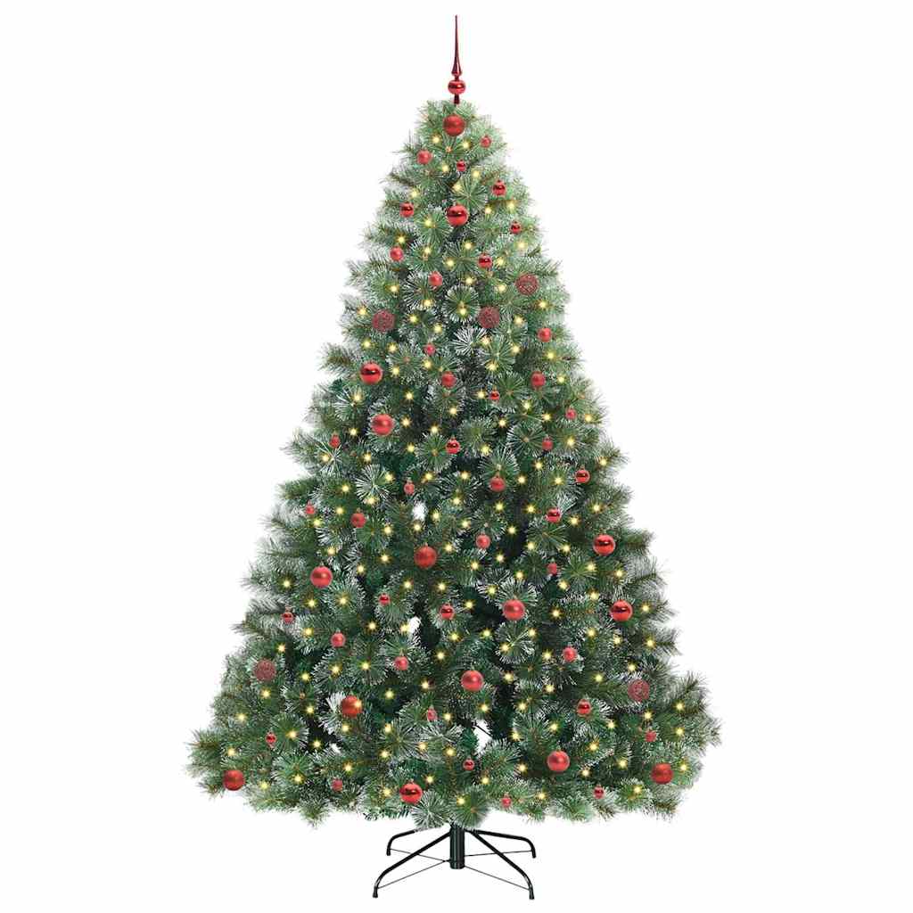 Artificial Christmas Tree with 300 LEDs Green 240 cm PE and PVC