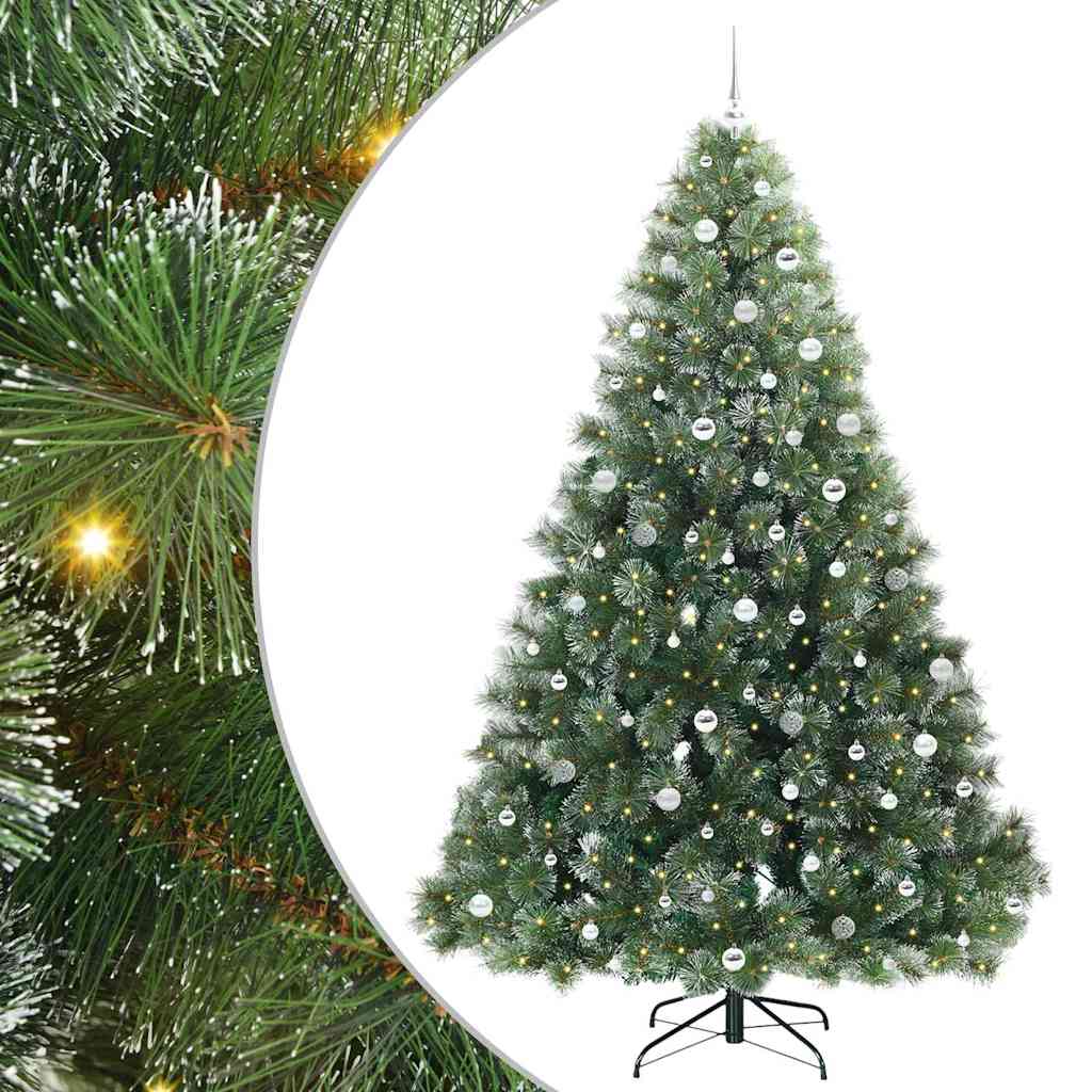 Artificial Christmas Tree with 300 LEDs Green 240 cm PE and PVC