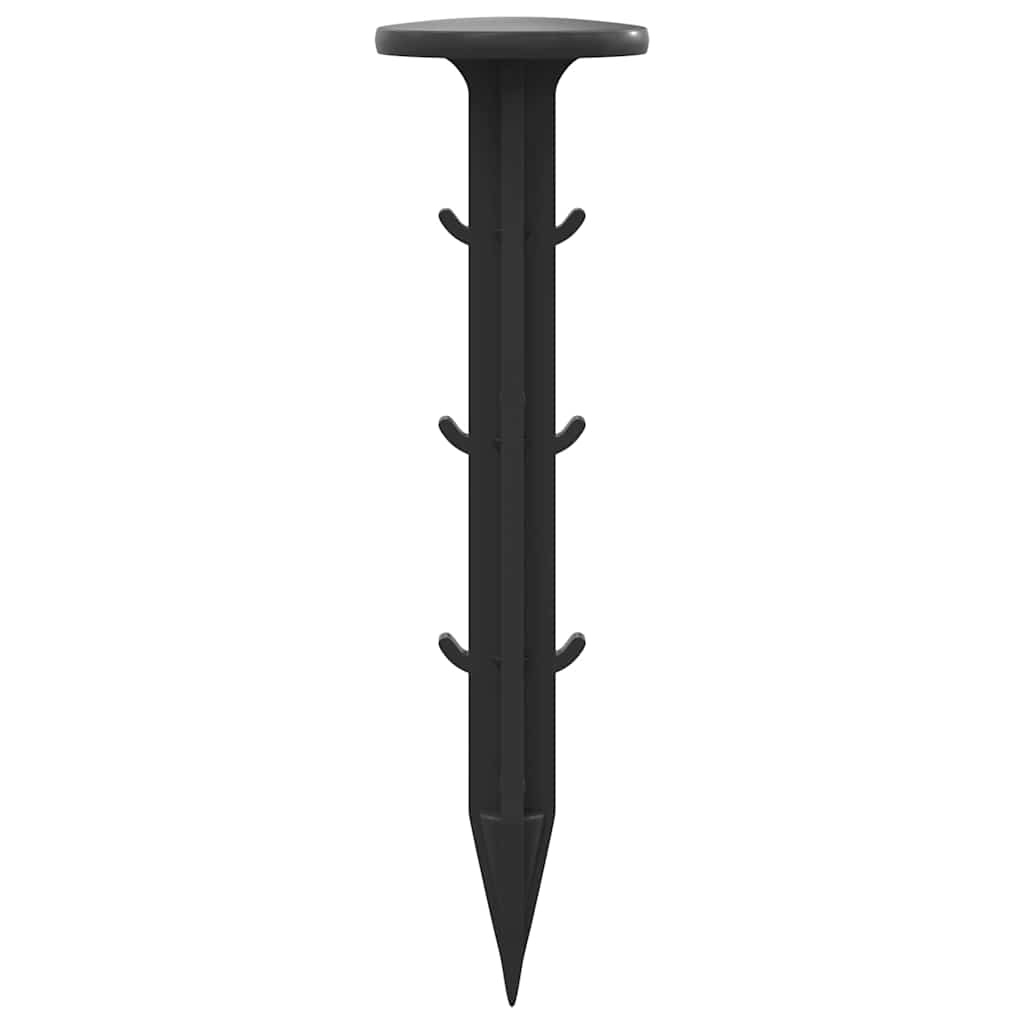 Ground Pegs 100 pcs Black Ø3 x 11 cm Plastic