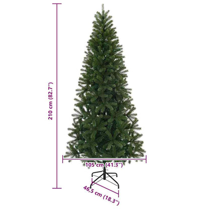 Artificial Christmas Tree Green 210 cm PVC, PE and steel