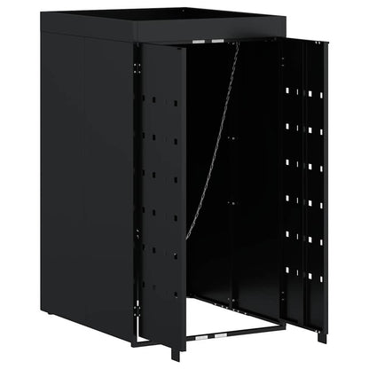 Wheelie Bin Storage with Planter Roof for Single 240L Bin Black