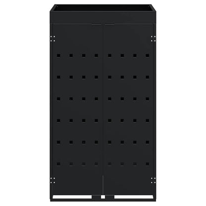 Wheelie Bin Storage with Planter Roof for Single 240L Bin Black