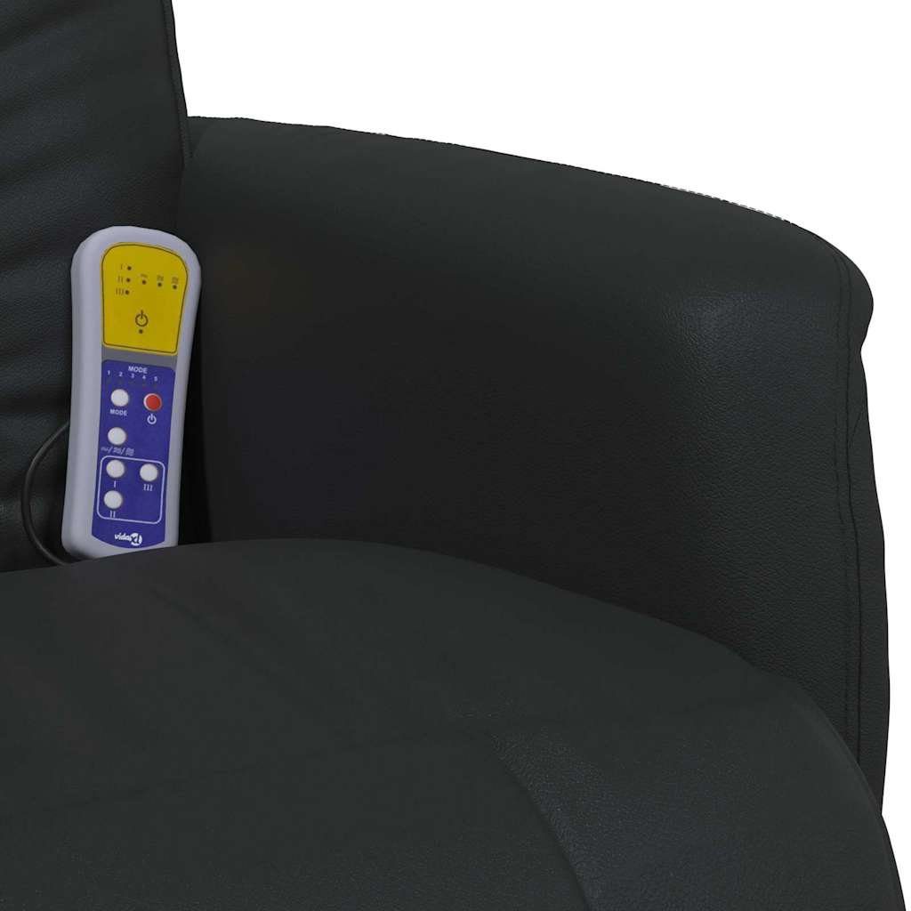 Swivel Massage Recliner Chair Black 71 x 90 x 105 cm