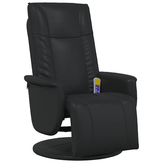 Swivel Massage Recliner Chair Black 71 x 90 x 105 cm