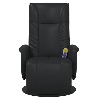 Swivel Massage Recliner Chair Black 71 x 90 x 105 cm