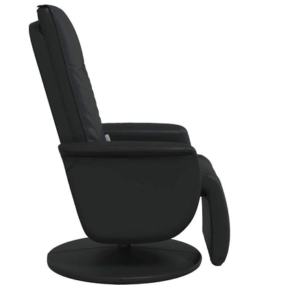 Swivel Massage Recliner Chair Black 71 x 90 x 105 cm
