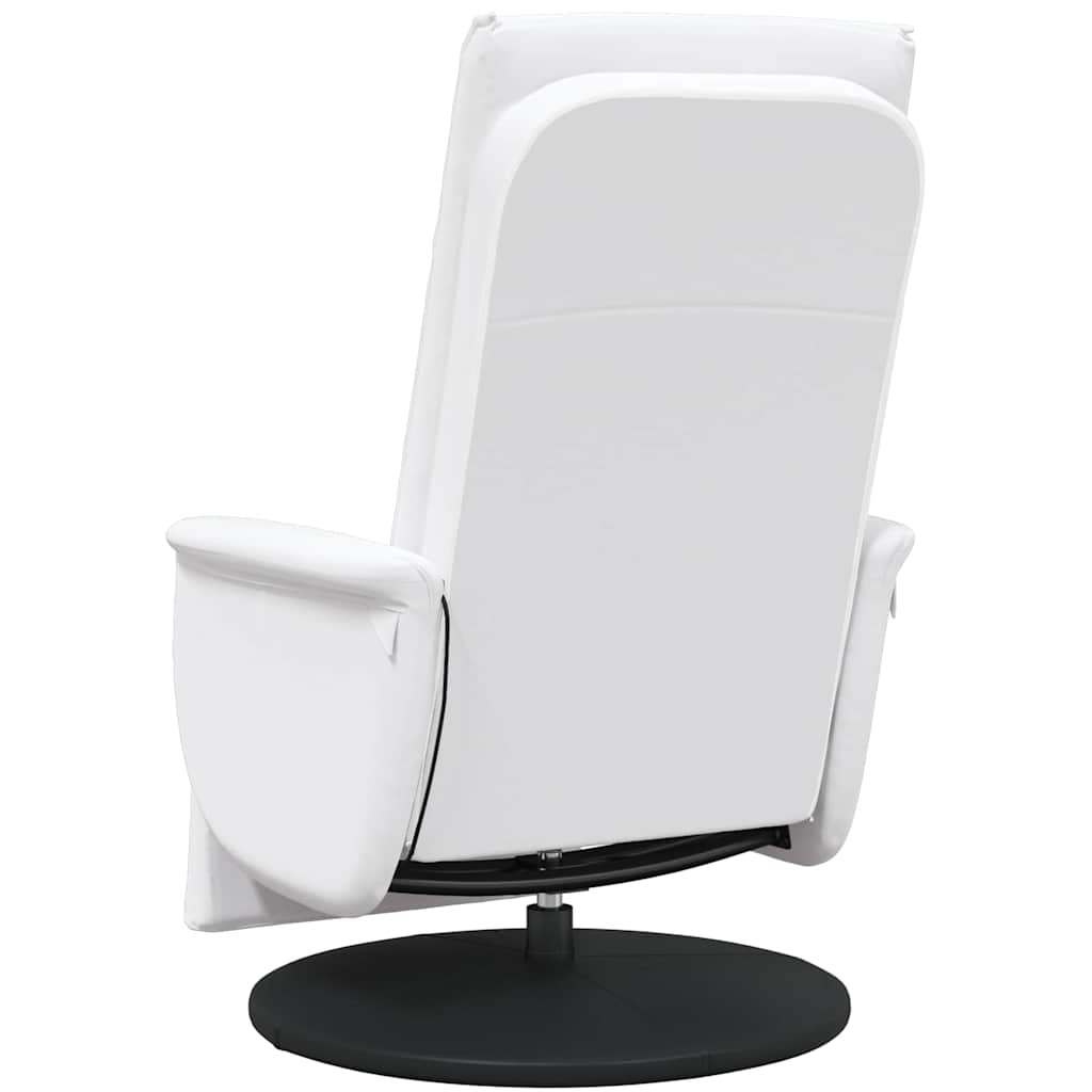 Swivel Massage Recliner Chair White 71 x 90 x 105 cm