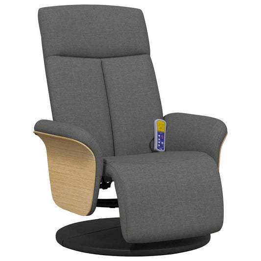 Massage Recliner Chair Dark Grey 79 x 87 x 104.5 cm Fabric