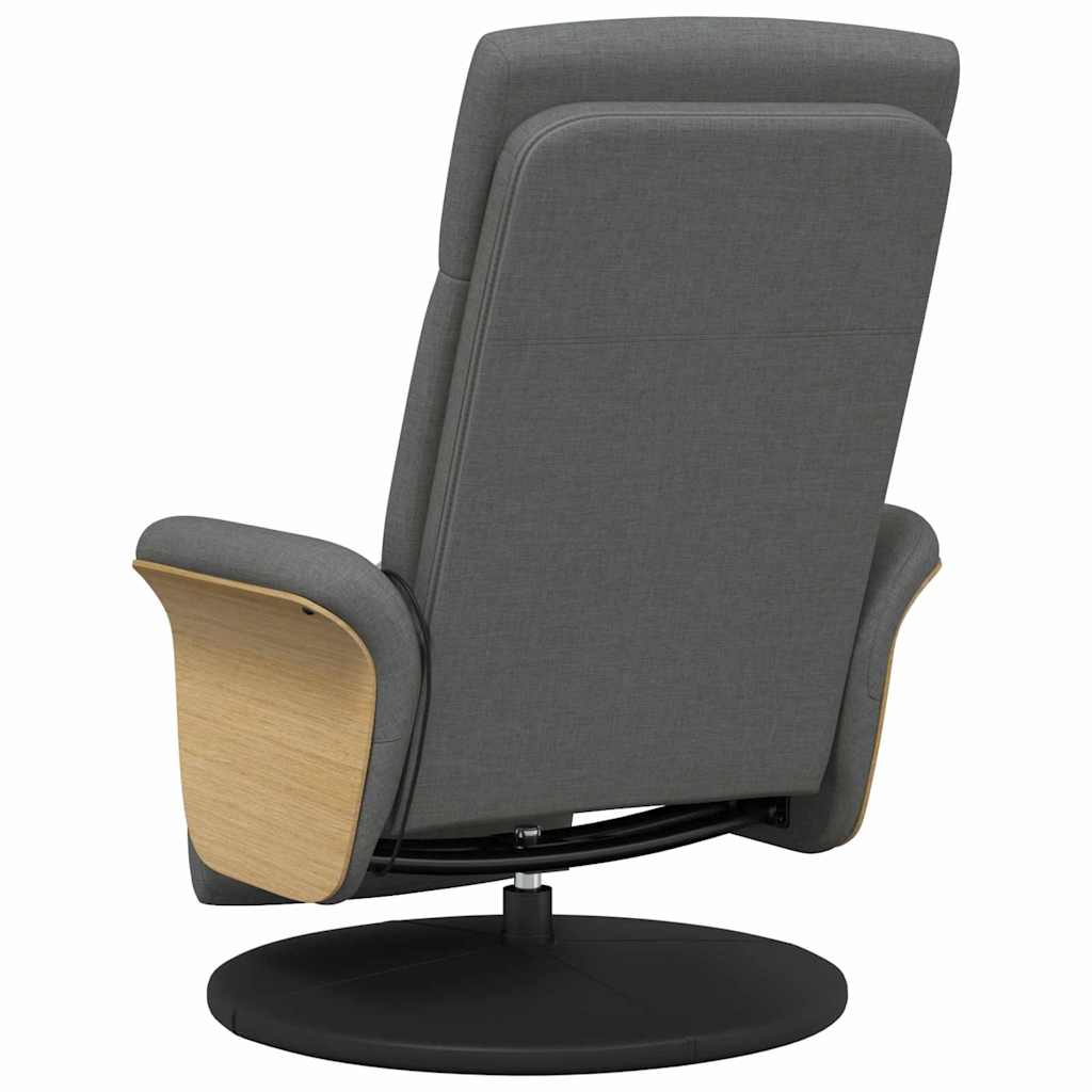 Massage Recliner Chair Dark Grey 79 x 87 x 104.5 cm Fabric