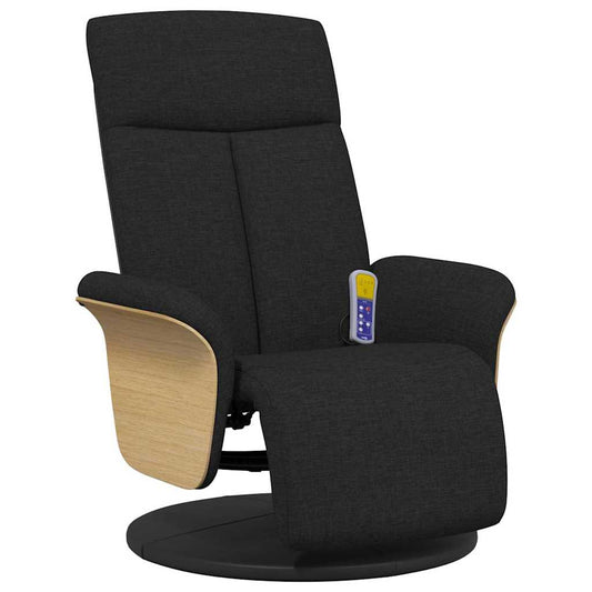 Massage Recliner Chair Black 79 x 87 x 104.5 cm Fabric