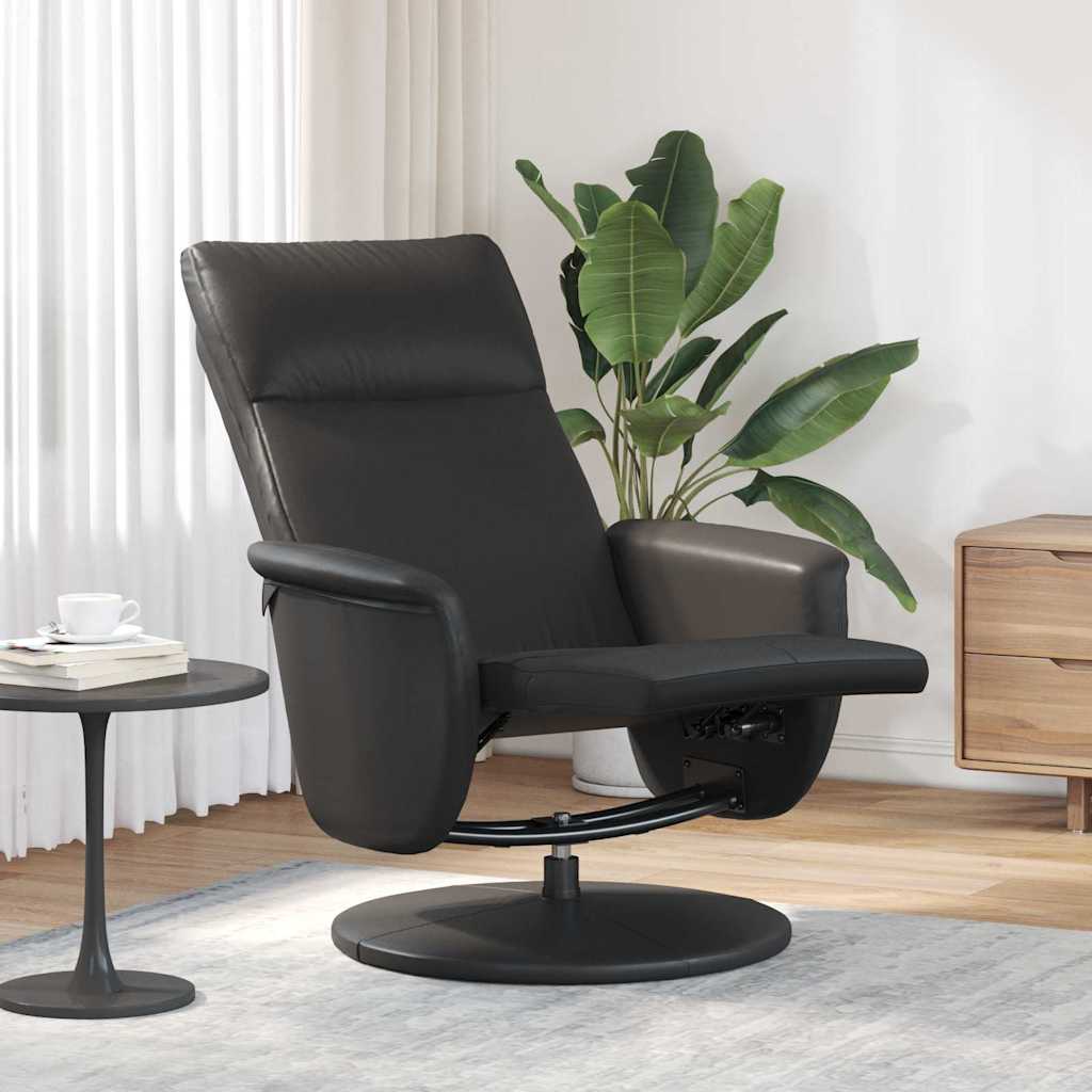 Massage Recliner Chair Black Faux Leather