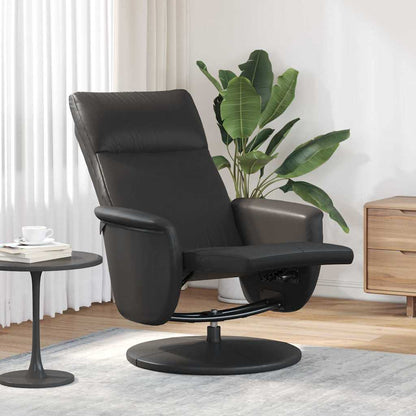 Massage Recliner Chair Black Faux Leather