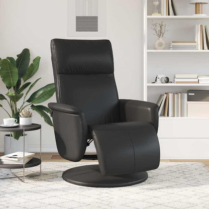 Massage Recliner Chair Black Faux Leather