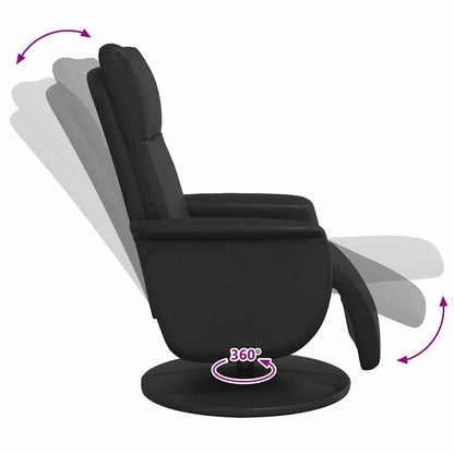 Massage Recliner Chair Black Faux Leather