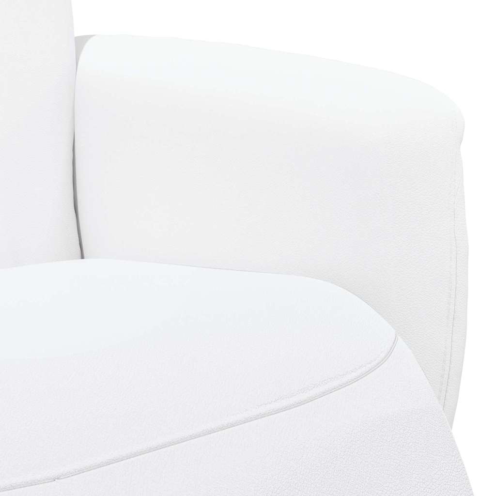 Massage Recliner Chair White Faux Leather